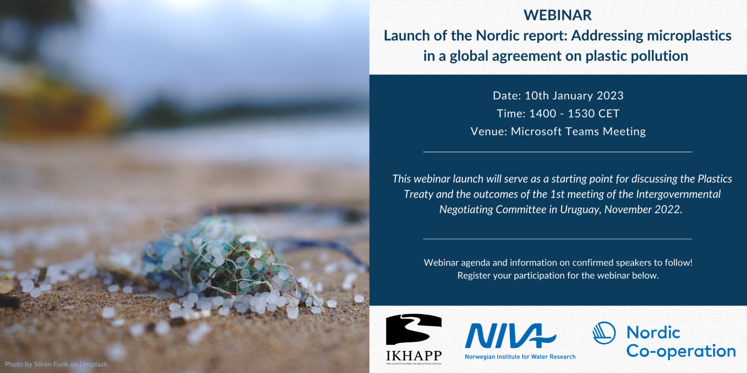 Webinar on Launch of Nordic report Addressing Microplastics in a